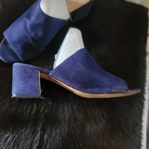 Tory Burch Blue Mules Sleek and Comfortable - Picture 3 of 6